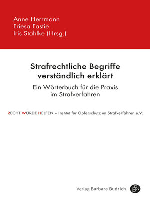 cover image of Strafrechtliche Begriffe verständlich erklärt